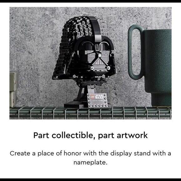 LEGO Star Wars Darth Vader Helmet 75304 Building Set for Adults (834 Pieces) - Picture 10 of 11